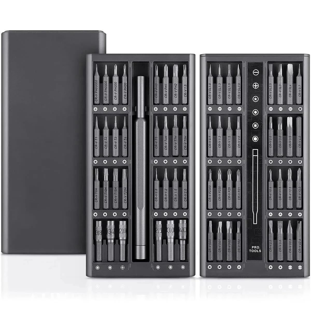 Schrauberbit Set,Bit Set Werkzeuge bitsatz für a 25-in-1-Präzisionsschraubendreher-Set Mini mit 24-teiligen Schraubendreher-Bits, kleinem Reparatur-Handwerkzeug-Kit(63 in 1)