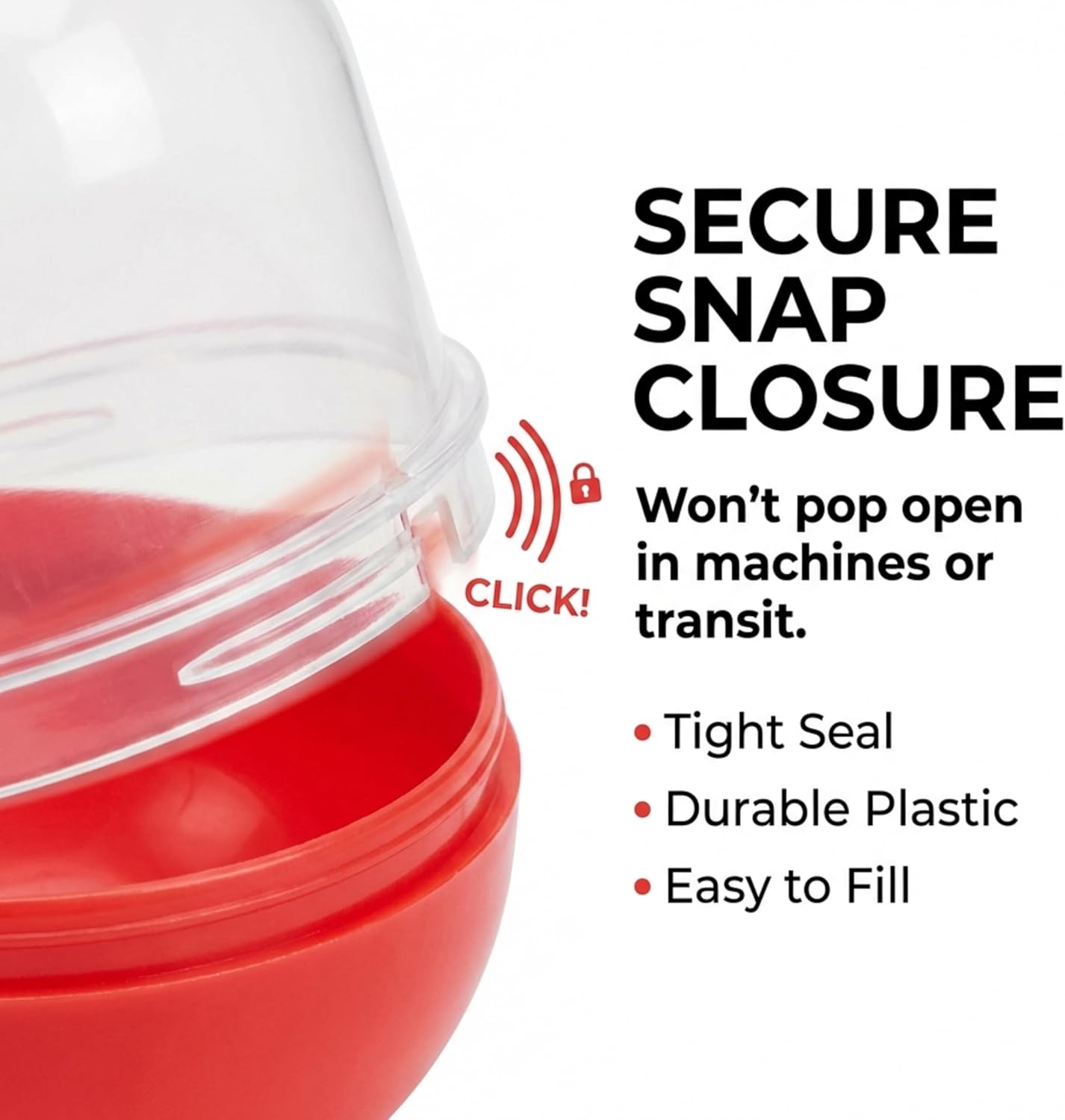 2” Empty Assorted Acorn Capsules - Pack of 1000 - Bulk Plastic Fillable Capsules for Party Favors, Birthday Prizes, Student Rewards, Arcade & Coin-Operated Dispensers