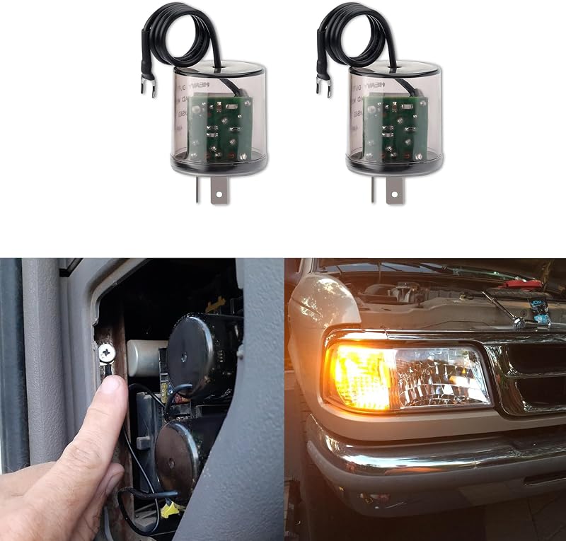 Relé eletrônico de pisca LED Tecledsn 2 pinos 12 V com fio terra – Kit com 2 unidades