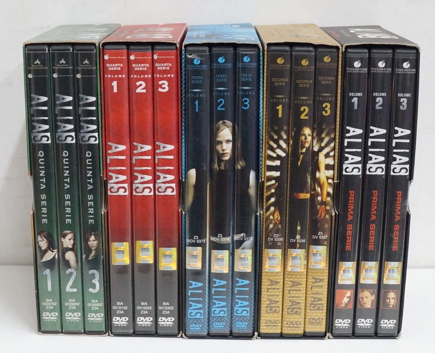 Alias. Serie Completa Stagioni da 1 a 5 (5 stagioni) (Episodi 105) (29 DVD) con Cofanetti. DVD in Italiano