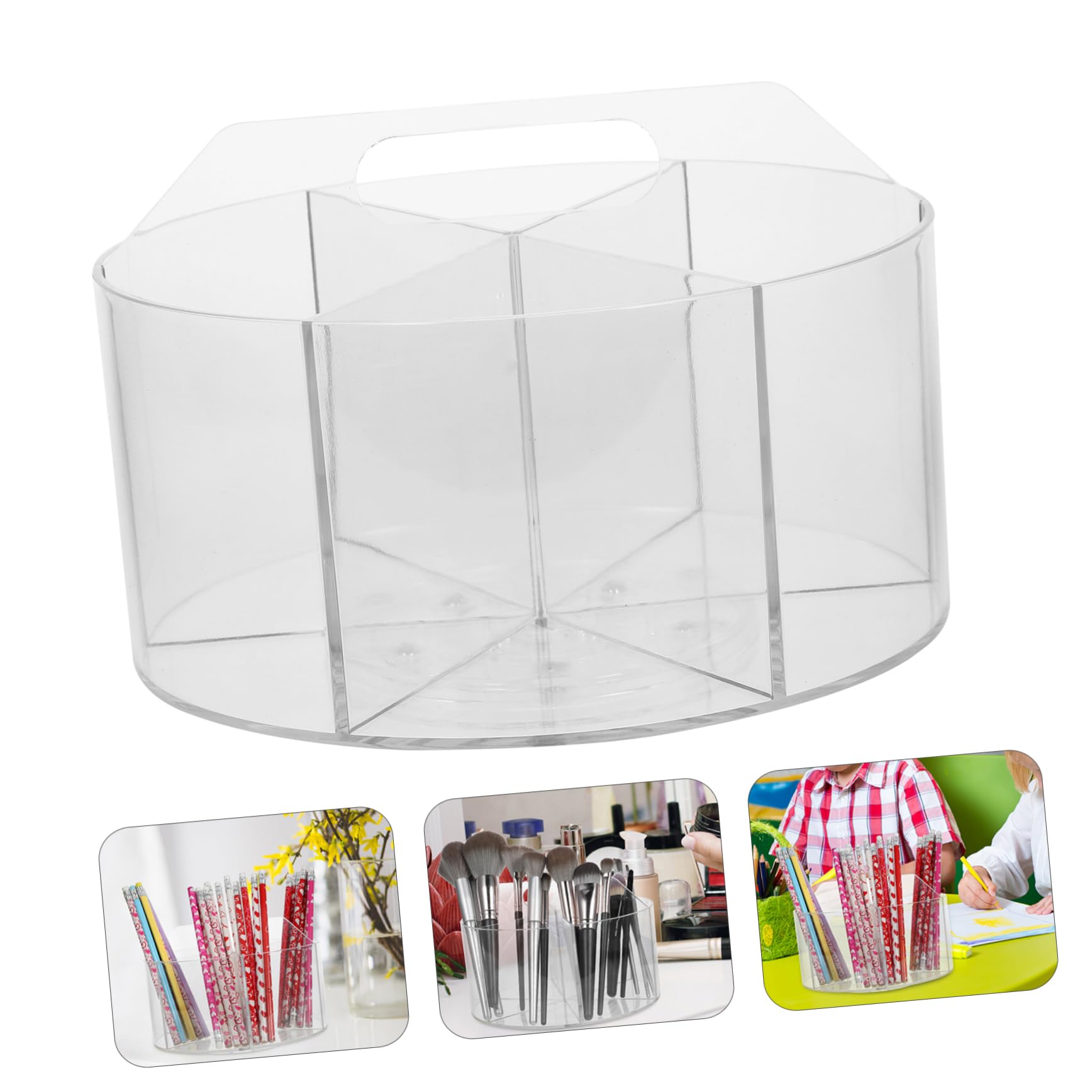 HOMSFOU Porte Stylo Bureau Rotatif Pot à Stylos Organisateur De Bureau Pour Pinceaux De Maquillage