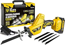 Serra Sabre A Bateria 21v Profissional Portatil 3000 Rpm Tcr21b The Black Tools