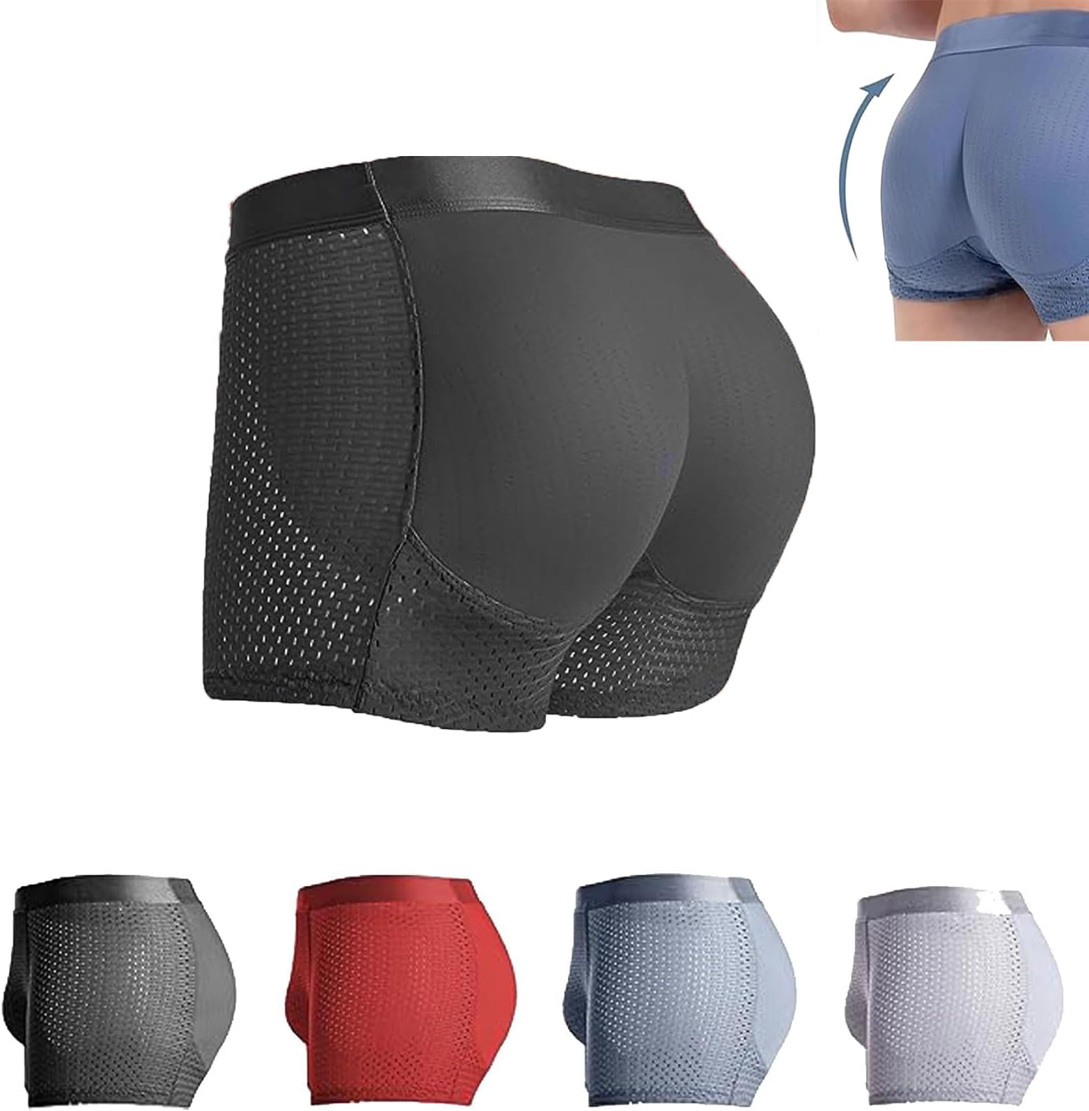 Nylon Ice Silk Breathable Men's Underwear, Hip Bottock Lifter Shape Enhancer Briefs, Men's Frozen Silk Boxer Shorts