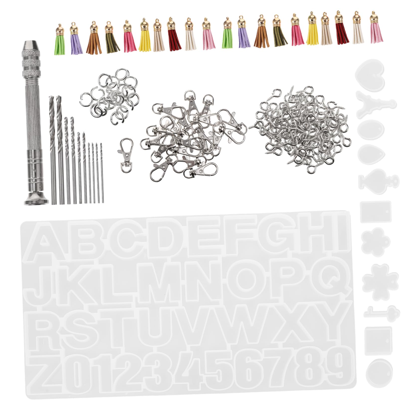 NUOBESTY Stampo in Silicone Traslucido Per Lettere e Numeri Kit Di Strumenti Per Resina Epossidica Stampo Fai Da Te Artigianale Facile Da Pulire e Riutilizzare Per Progetti Personalizzati