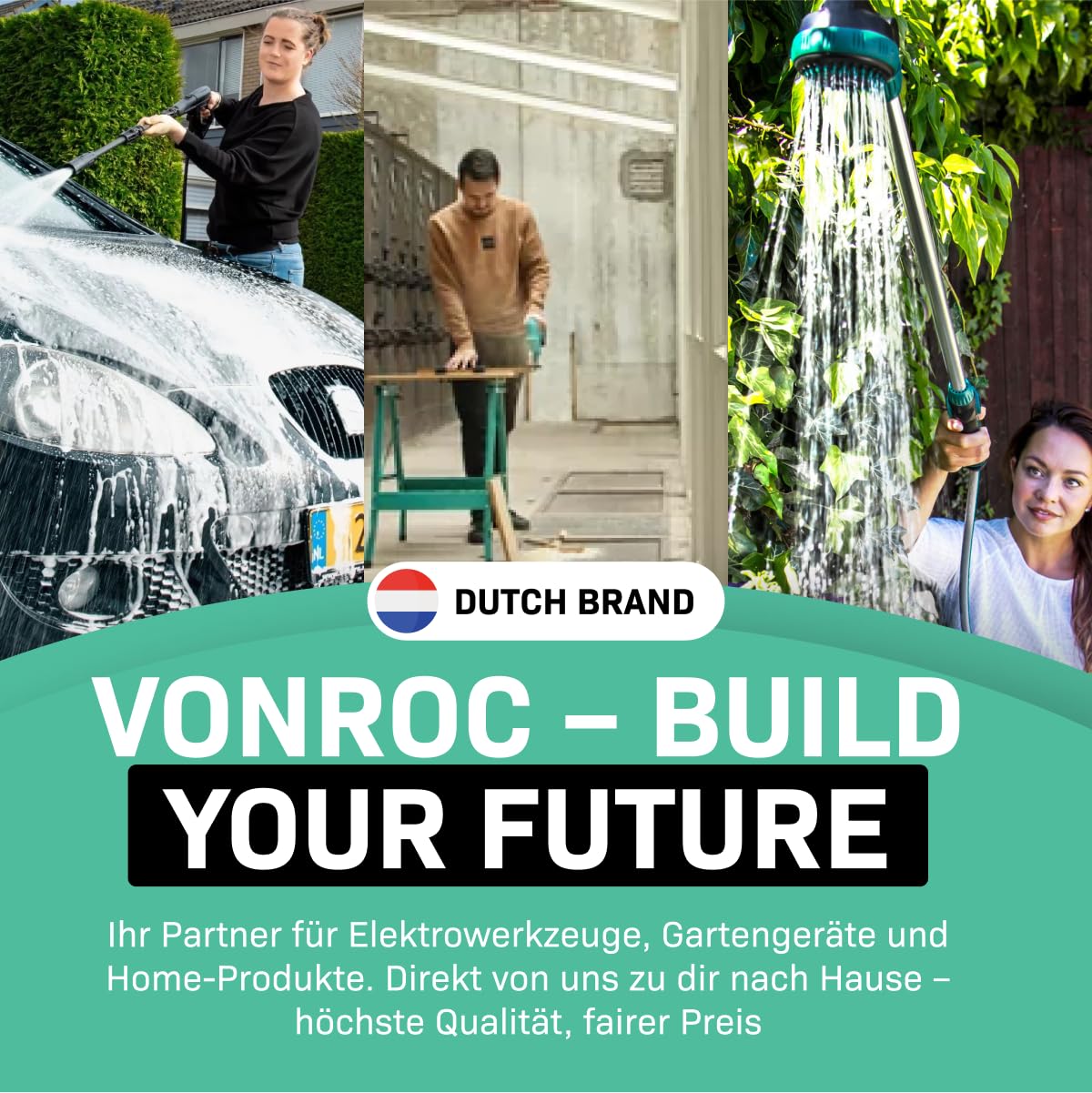 VONROC Baustrahler LED mit Stativ - LED Arbeitsstrahler höhenverstellbar [Einzeln Dreh- und Schwenkbar] Arbeitsleuchte für den Innenbereich [IP65 Schutz] (2x 50W)