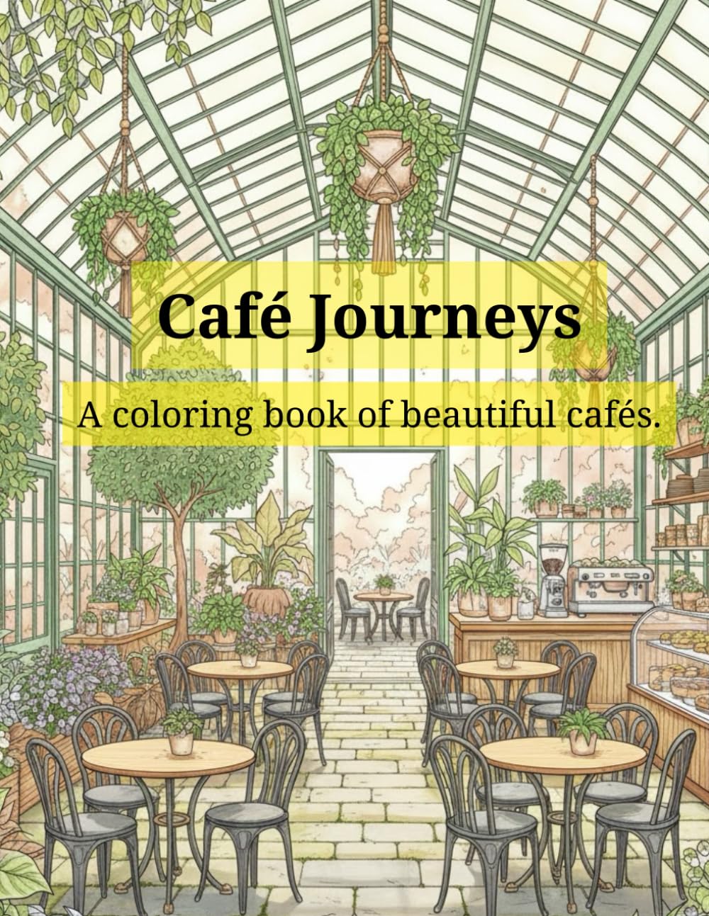 Café Journeys: A coloring book of beautiful cafés.