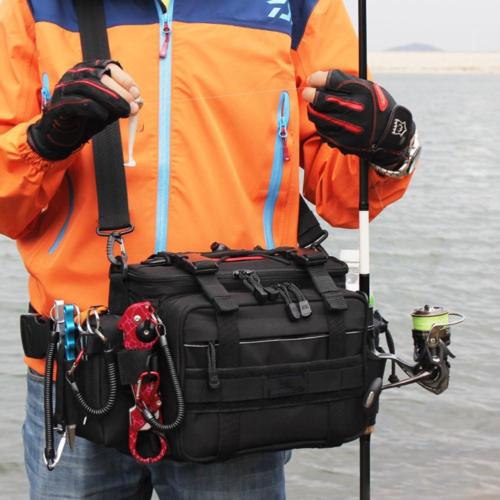 Amazon 多機能 アウトドア用 4wayバッグ 釣りバッグ フィッシングバッグ ヒップバック ショルダーバッグ 自転車 旅行 出かけ カメラバッグ 耐用性 防水性 軽量性 収納性 Kakuma タックルバッグ