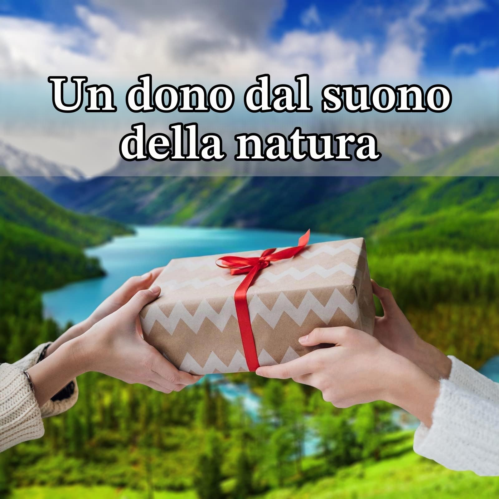 Campana a vento con risonanza profonda Serenity Bell per esterni Campane da giardino dai toni profondi 528 Hz Campana a vento a passo basso 76,2 cm (grande)