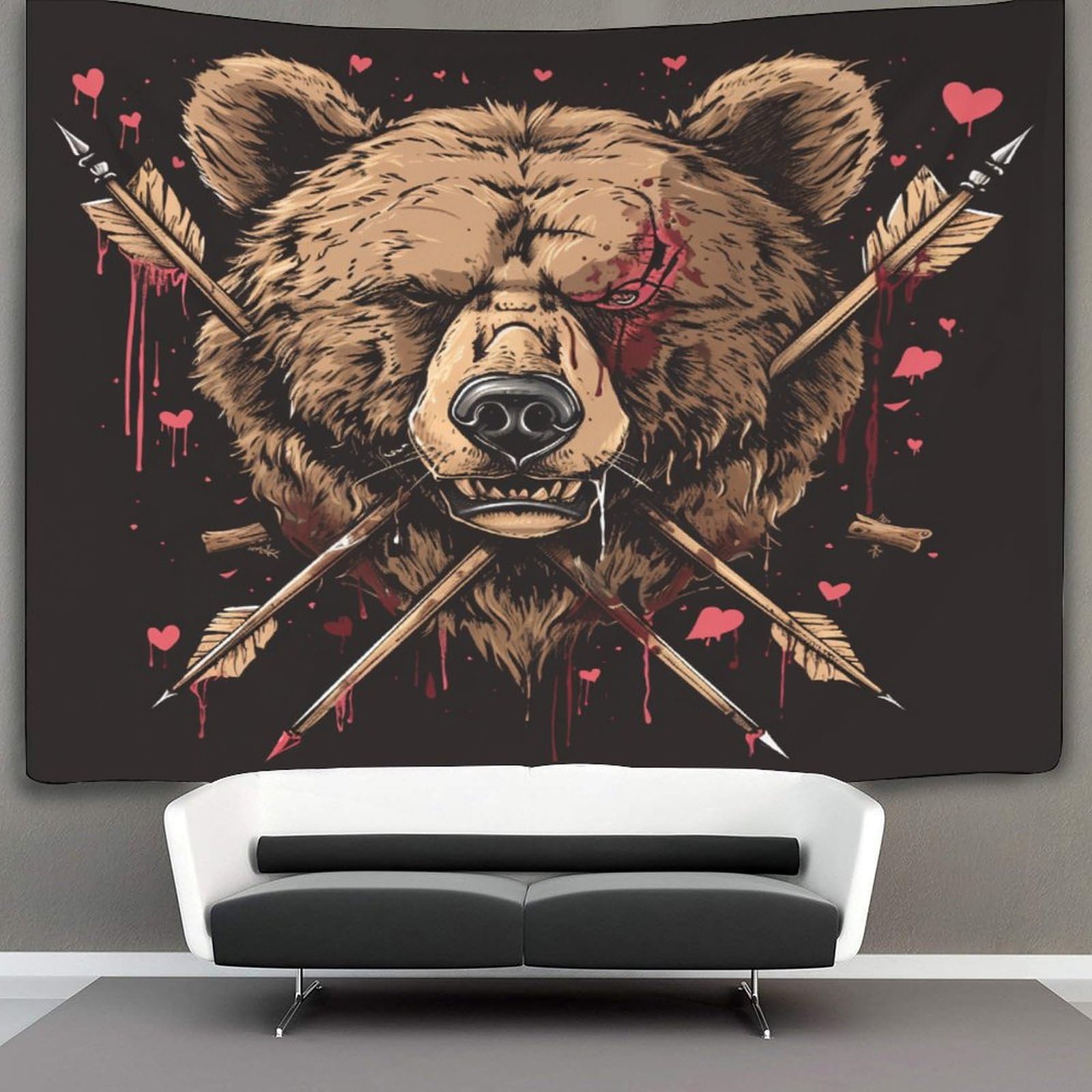 kaiyun Brown Bear Tapestry,Animal Wall Hanging,Wall Art for Bedroom Aesthetic Home Decoration for Living Roombedroom 150cmx200cm