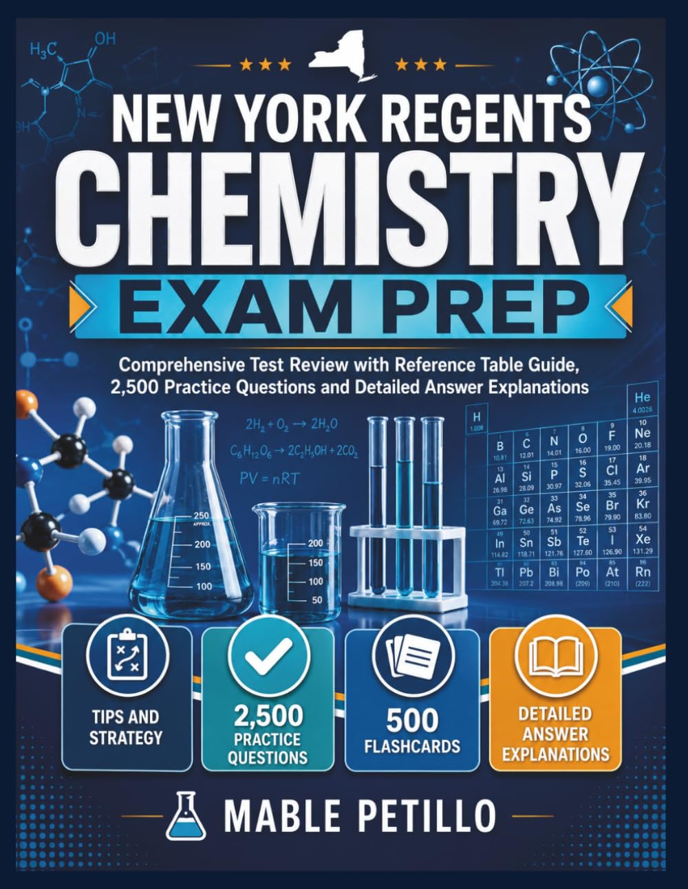 New York Regents Chemistry Exam Prep: comprehensive Test Review with Reference Table Guide, 2,500 Practice Questions and Detailed Answer Explanations