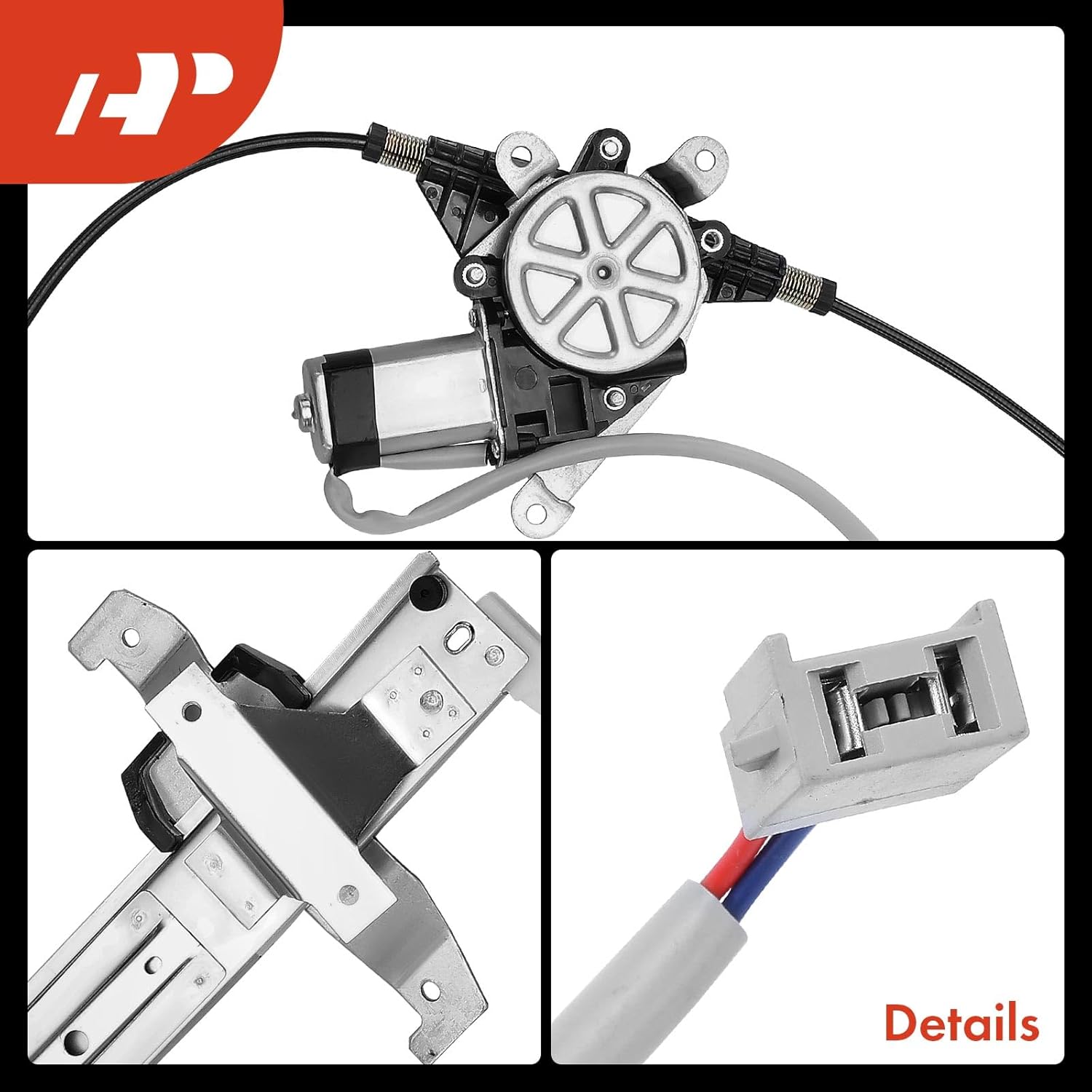 A-Premium Electric Power Window Regulator with Motor Compatible with Lincoln Town Car 1990 1991 1992 1993 Rear Right Passenger Side