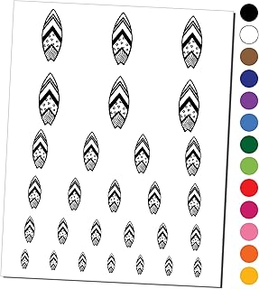 Summer Beach Surfboard Temporary Tattoo Water Resistant Fake Body Art Set Collection - Red (One Sheet)