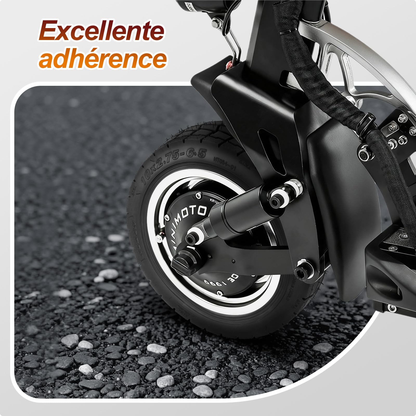 Pneu à vide 10x2.75-6.5 pour Speedway 5/Dualtron 3/Zero 10X/VSETT, pneu sans chambre à air, pneu avant/de secours pour skateboard électrique 10 pouces