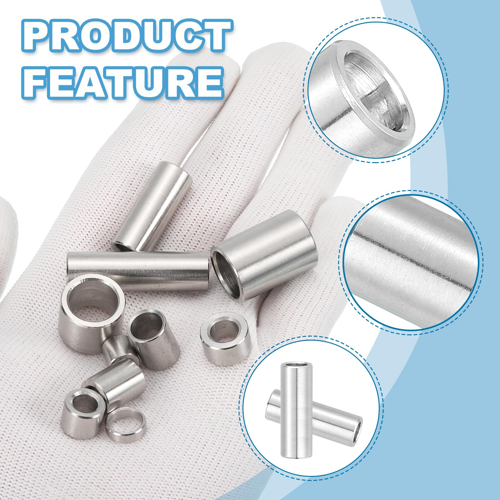 PATIKIL 6 Pcs Stainless Steel Spacers - Image 3