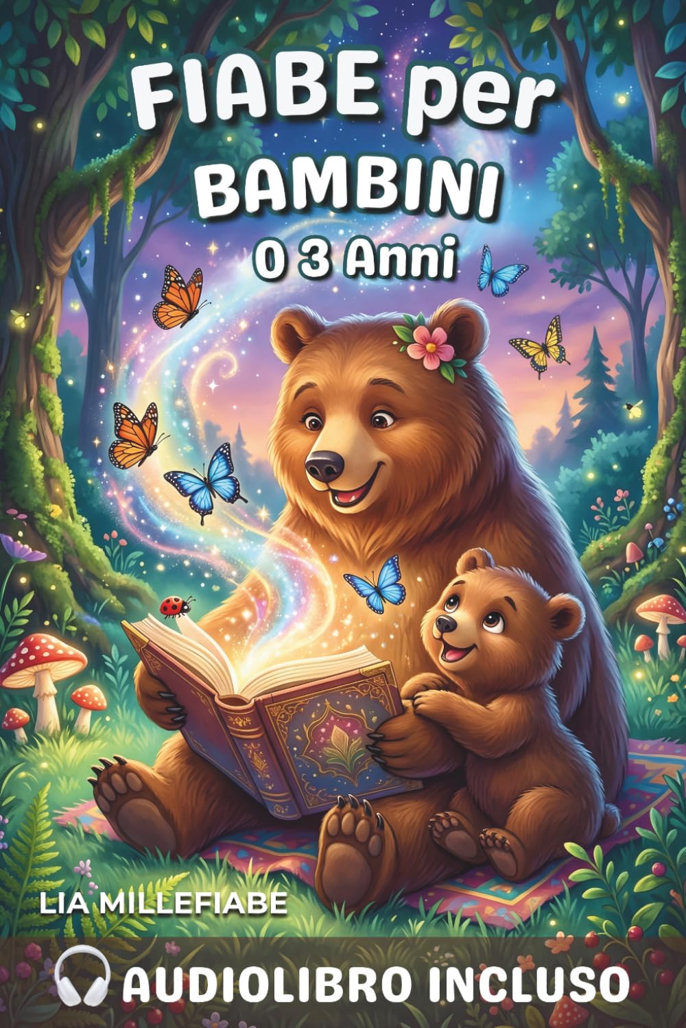 Fiabe per Bambini 0 3 Anni: 44 Storie Brevi Illustrate per il Rituale della Nanna + Audiolibro con Musica Rilassante | Momenti Magici Ogni Sera