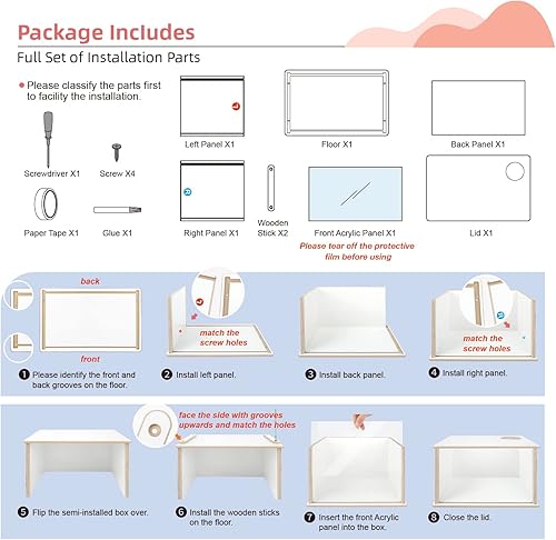 Miniatura 5 de Niteangel Caja de excavación de hámster visible para enano sirio Roborovski Campbell Hamsters Gerbos, ratones, Lemmings Degus u otras mascotas de