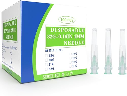 32 Ga 5/32 Inch Lab Syringe Needle, Disposable Dispensing Lab Supplies, Individu