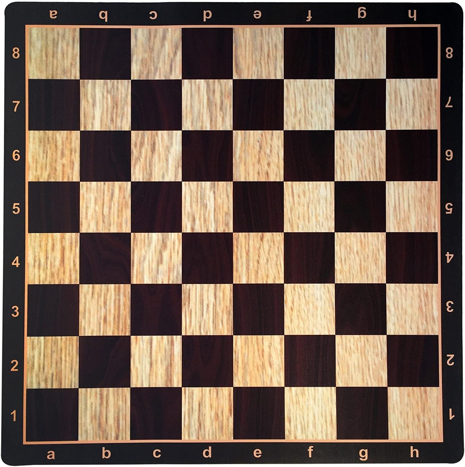 WE Games Mousepad Chess Board 20 in. with Realistic Wood Grain Design – Premium Tournament Chess Mat, Perfect Travel Chess Board for Adults