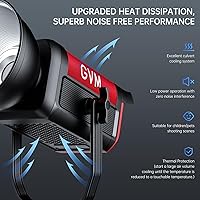 Vista 6 de GVM - Kit de luces de estudio bicolor de 300 W con montaje Bowens Softbox y soporte CCT 2700K 6800K CRI 97+ Iluminación continua para fotografía