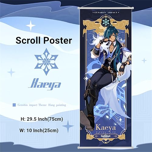 Miniatura 3 de Juego de mercancía de Genshin Impact, caja con 11 regalos, Wanderer, Cyno, Xiao, todos los personajes de 5 estrellas, peluche, póster, soporte