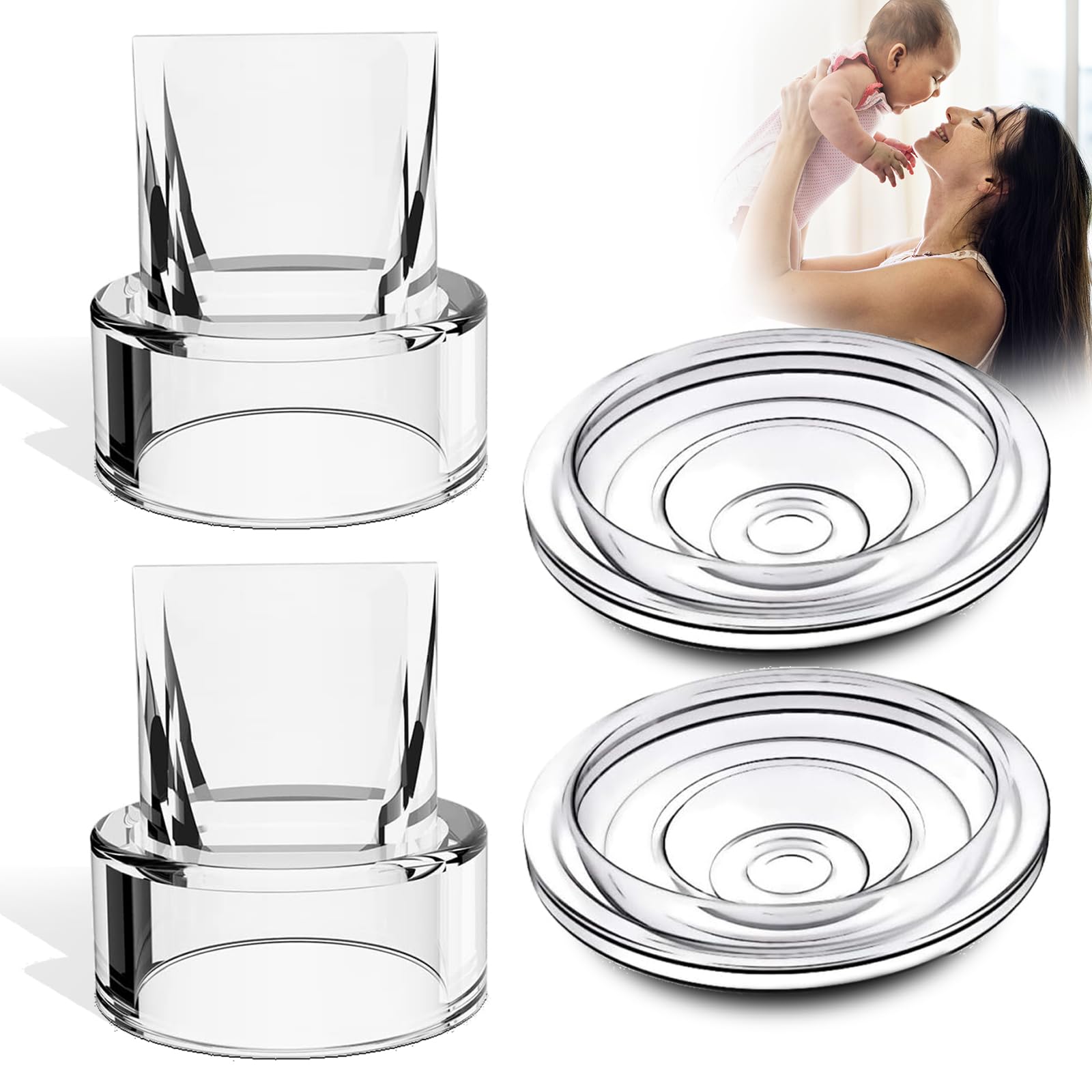 Duckbill Valves 2 Pieces, 2 Piece Set Silicone Diaphragm Compatible with Momcozy Wearable Breast Pumps Replace Parts/Accessories