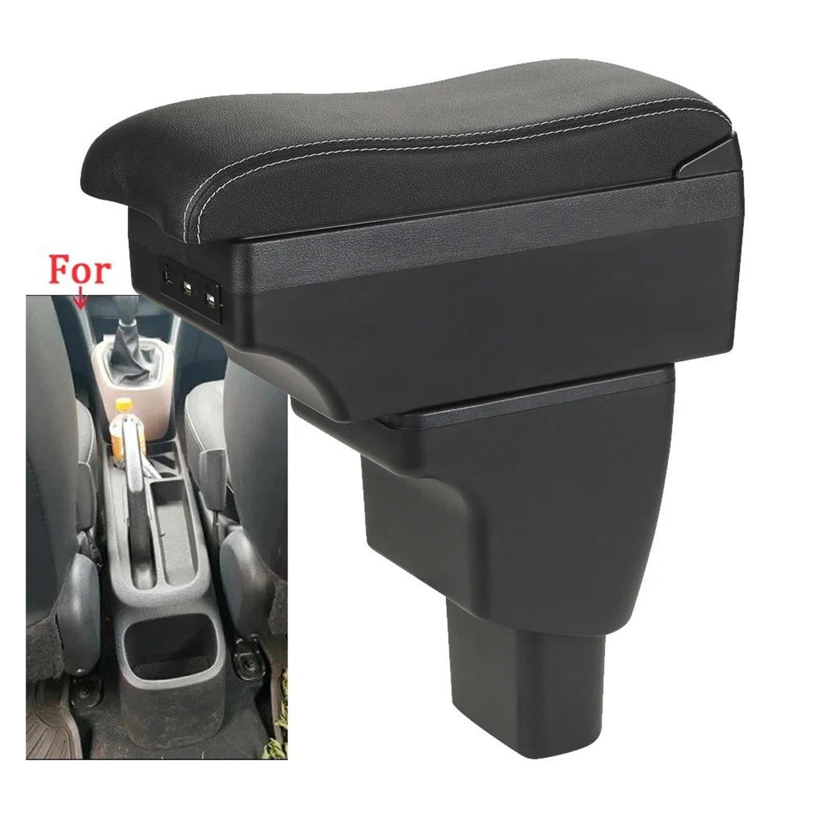 Piezas Interiores Caja Almacenamiento Apoyabrazos Coche Para Hyundai I10