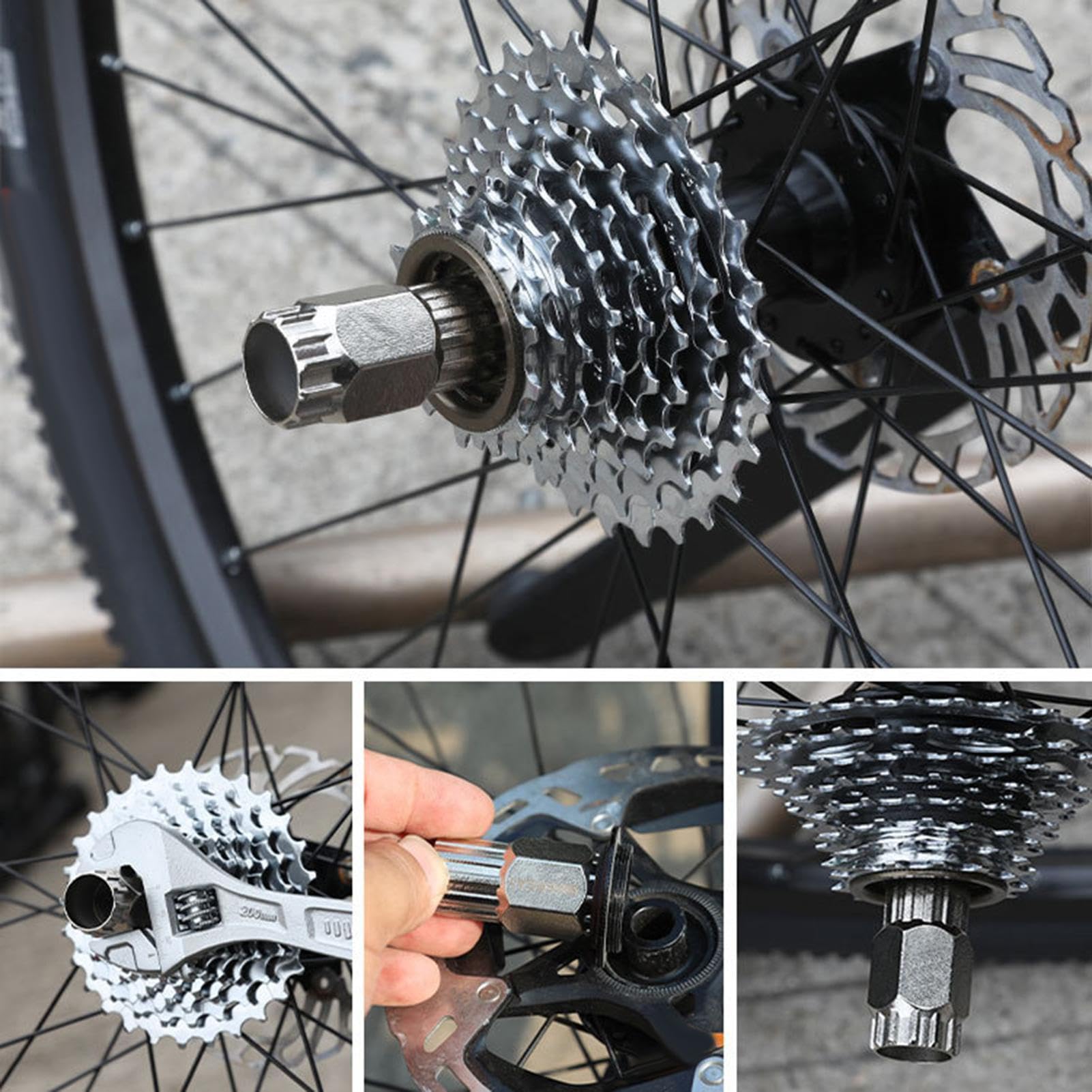 Kit De Herramientas Para Bicicleta Llave De Mantenimiento Resistente Con | Herramientas Bicicleta Para Cadena, Freno, Sillín, Neumático, Taller Y Garaje