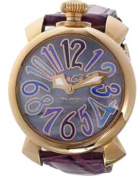 ガガミラノホワイトレザー　マヌアーレ40 パープル文字 ガガミラノホワイトレザー マヌアーレ40 パープル文字