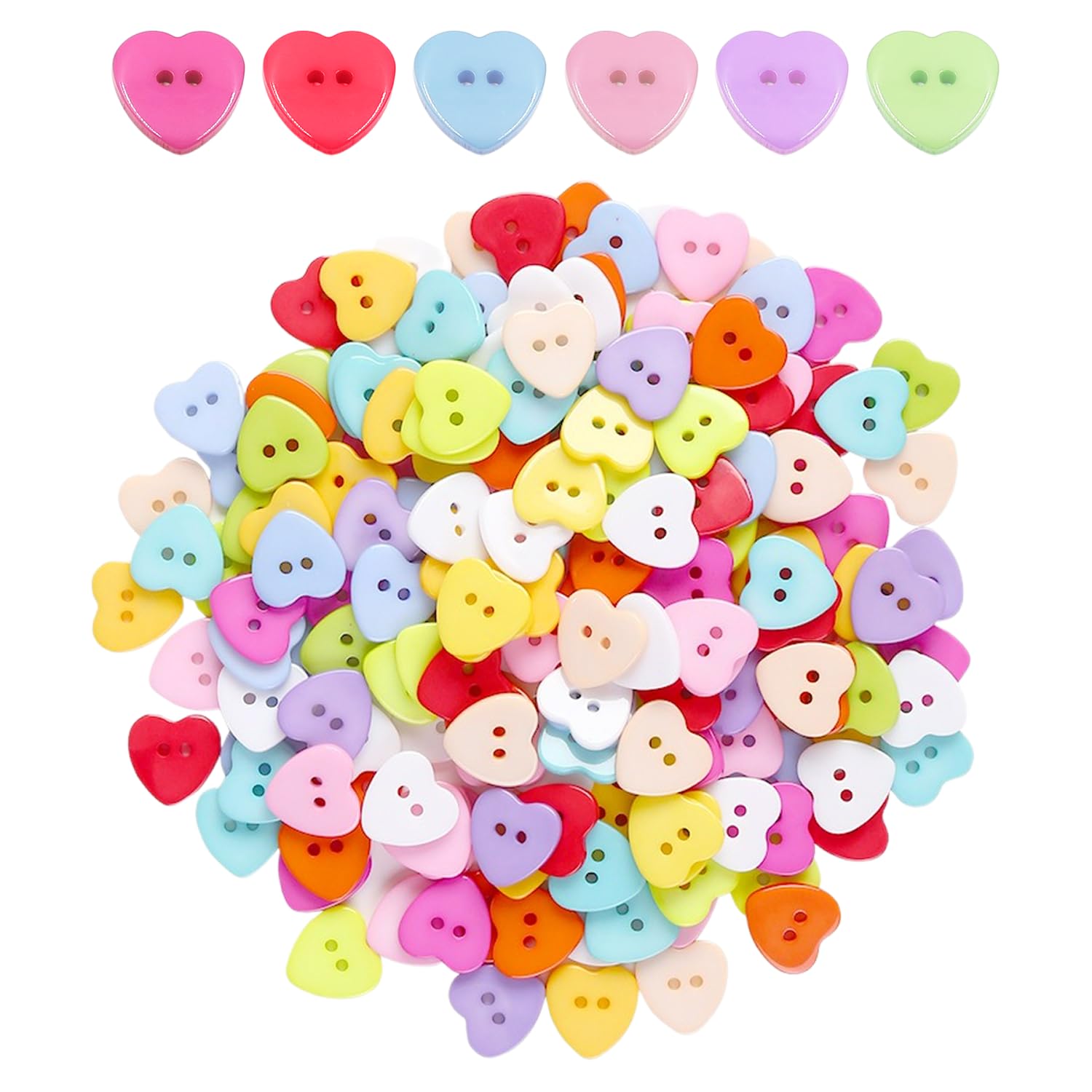 100 Boutons Fleur De Prunier Blancs - Résine 12.5mm - 2 Trous Pour Couture Et Décoration