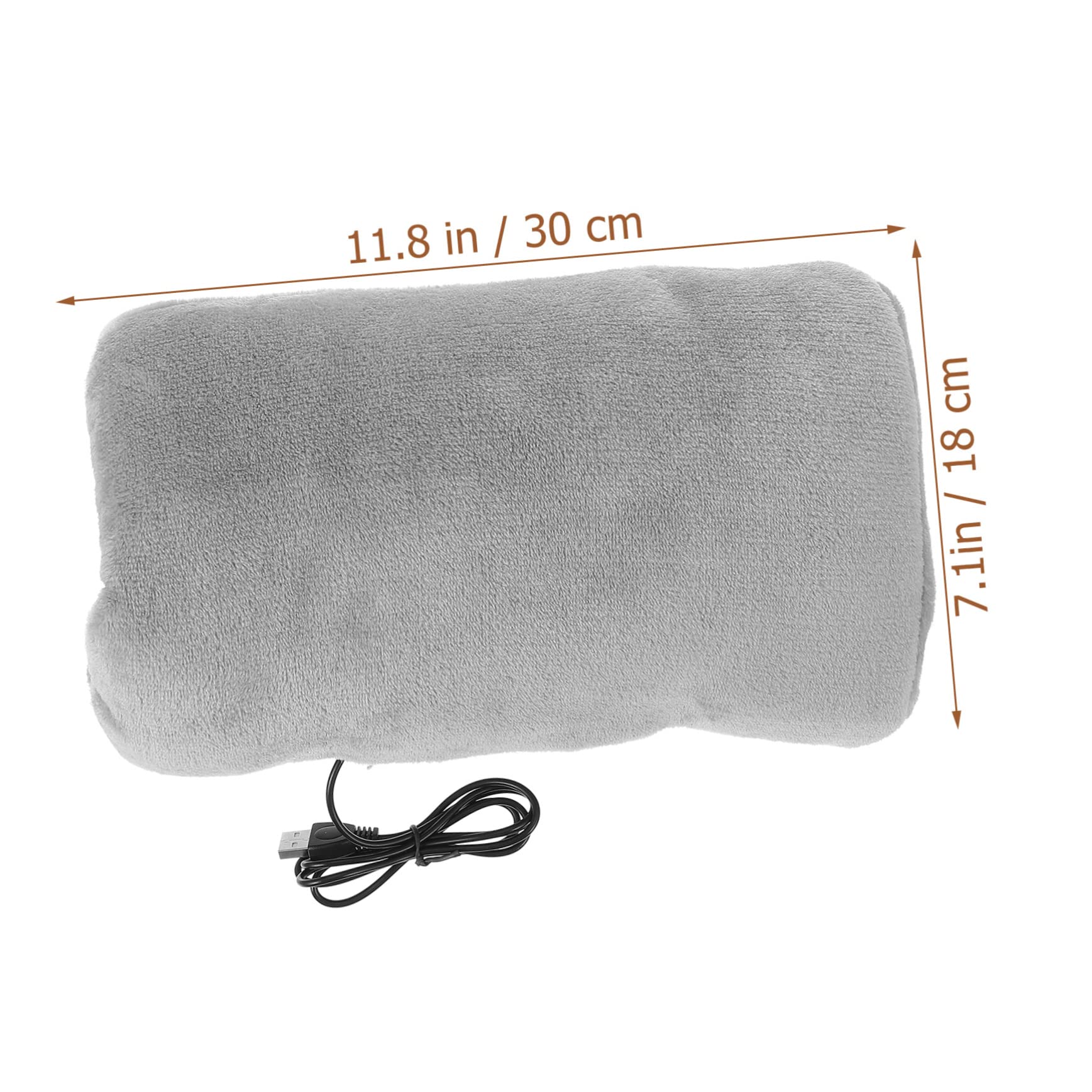 BESPORTBLE Cuscino Scaldamani Scaldino Invernale Da Donna Più Caldo Riscaldamento Delicata Borsa Più Calda Sacchetto Riscaldato Elettricamente Marmitte Scaldamani Usb Vello Grey Flanella