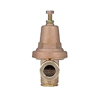 Vista 7 de Zurn Wilkins válvula de latón reductora de presión de agua de 3/4 de pulgada Modelo 34-600XL con válvula de revisión de paso y colador, Unión FNPT x