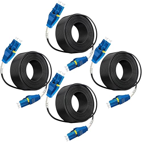 Miniatura 21 de Uniboot LC a LC - Cable de conexión de fibra blindada para exteriores con ojo tirador, cable de fibra óptica dúplex de bajo modo de fricción de Negro