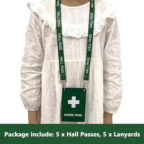 Miniatura 6 de Cordones de pasillo con pases grandes para tarjetas, juego de pases irrompibles para el aula escolar de 5 pulgadas para padres maestros (pasillo,