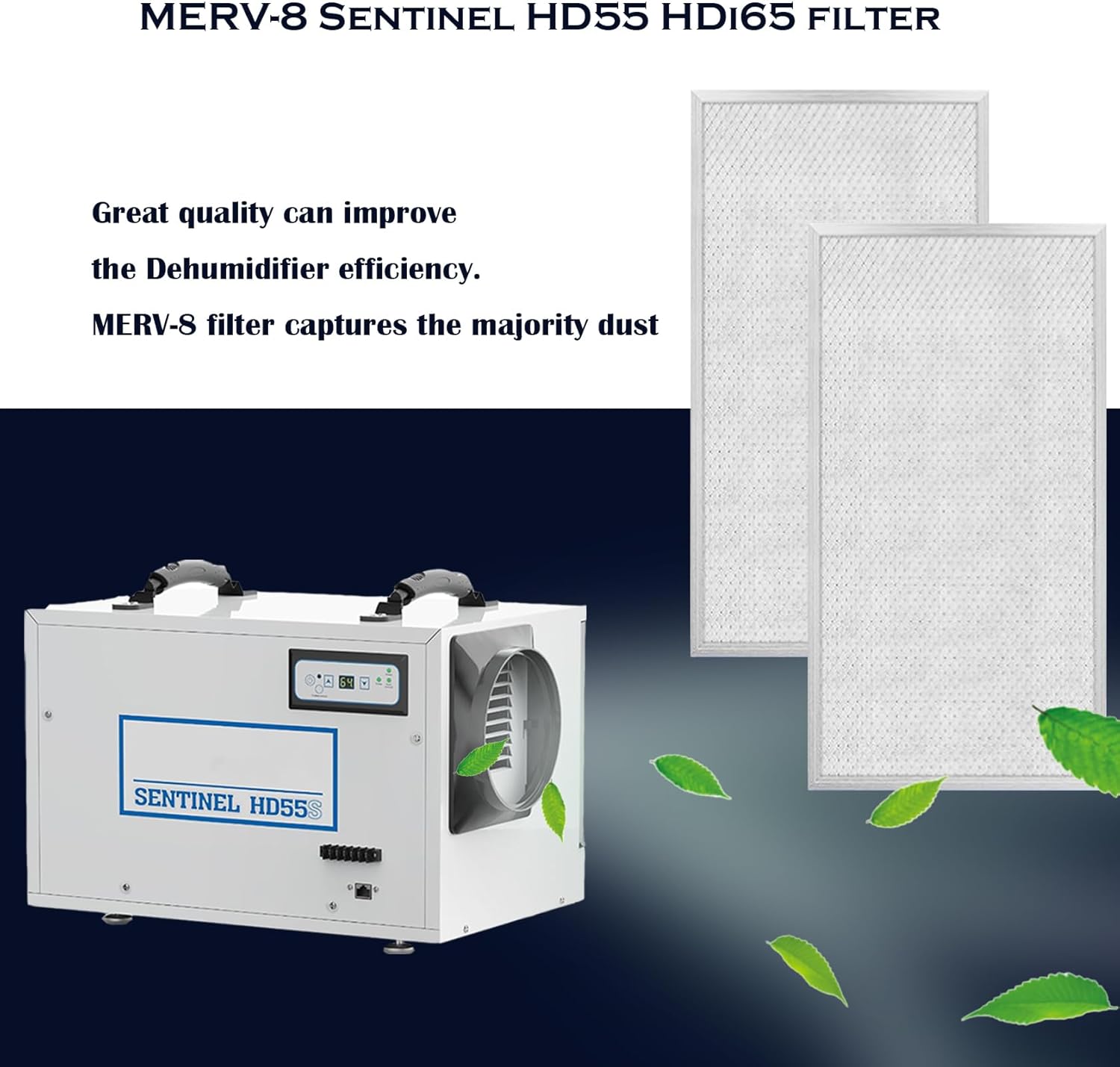 MERV-8 HD55 Filter for AlorAir Basement Dehumidifiers Sentinel HD55,Sentinel HDi65 Sentinel HD55s, 4 Pack