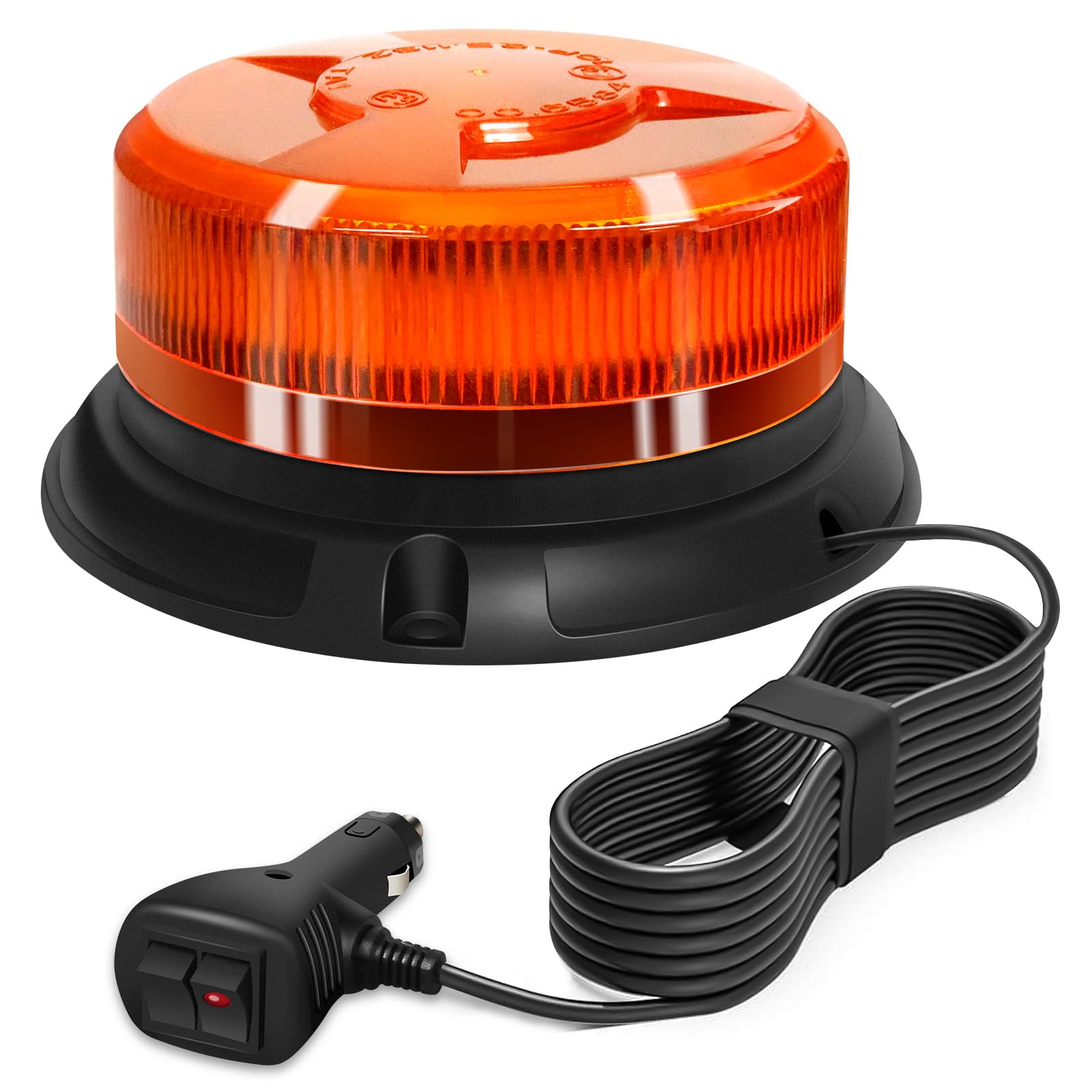 AnTom Faro rotante 9 Flash Pattern 12V 24V arancione spia led magnete con 3 metri di cavo per auto camion trattore golf cart SUV