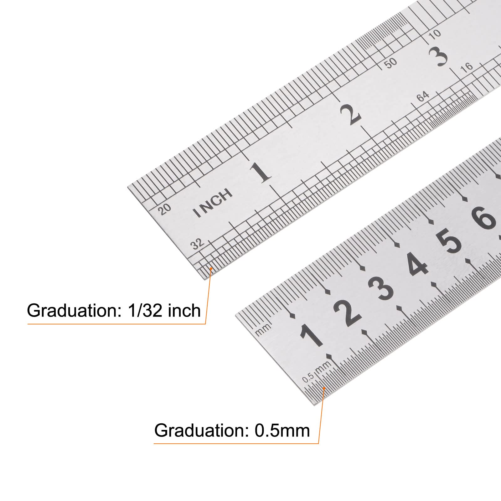 Amazon.co.jp: uxcell 直定規セット 15 cm x 19 mm & 20 cm x 25 mm