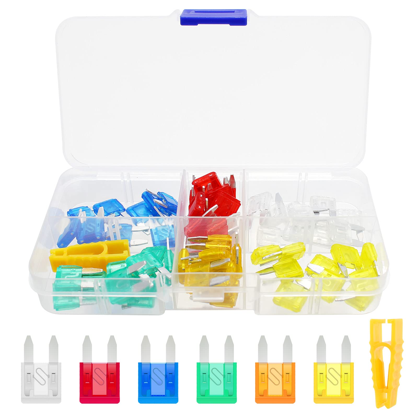 Buy 60 Pcs Mini Car Fuses Assortment, Yiwanson Blade Fuses Kit