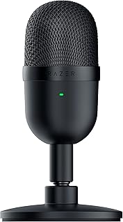 Razer Seiren Mini – USB Microfono a condensatore da Streaming Ultra-Compatto (Schema di rilevamento supercardioide, Solido…