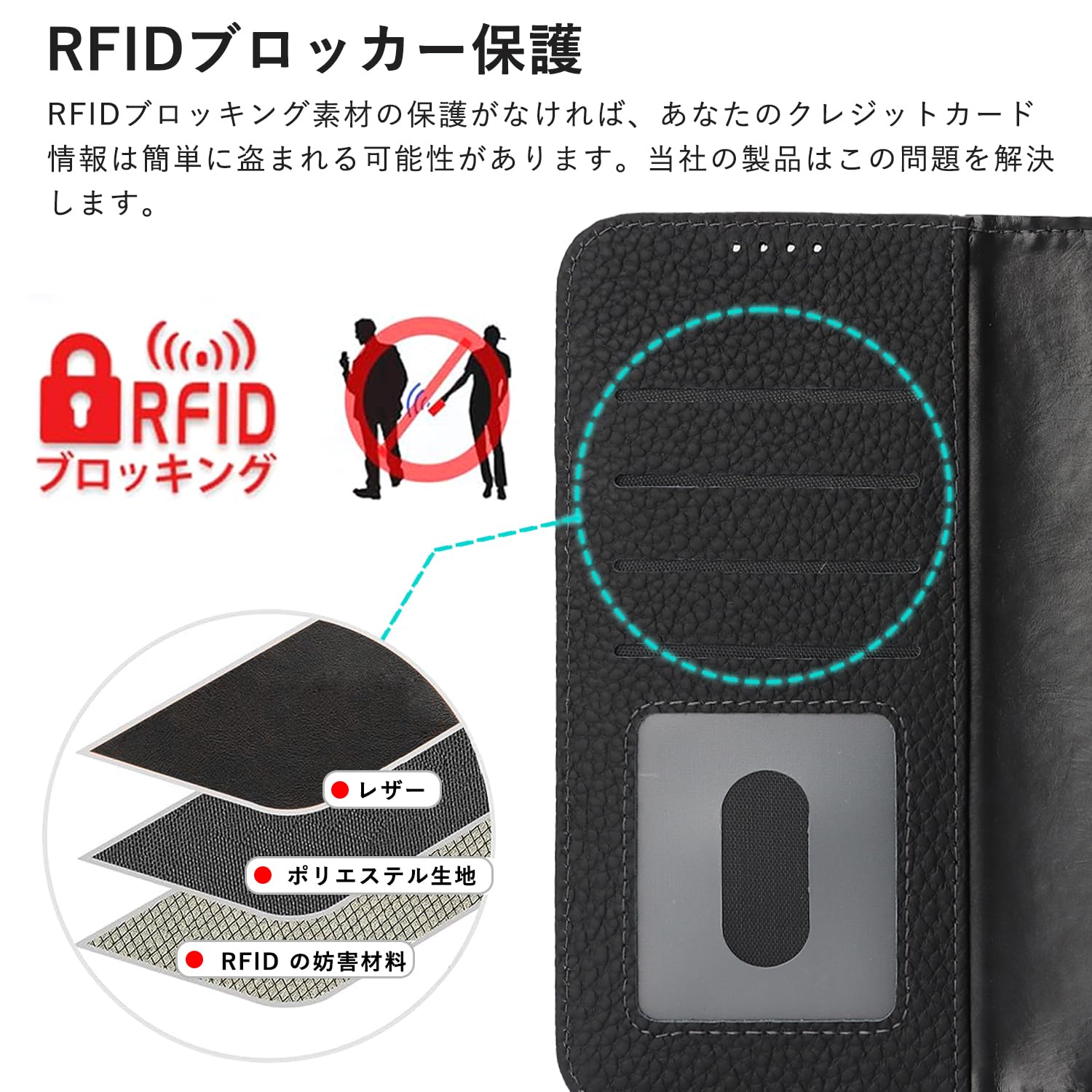 DEMIIU ブラック 手帳型ケース　iPhone16Pro Max iPhone 16 Pro Maxケース Booklet MagSafe ブラック