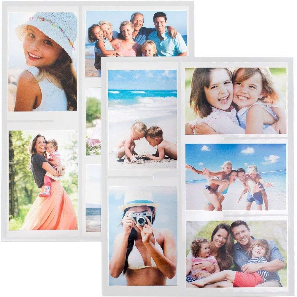 Wind & Sea Magnetic Picture Collage Frame for Refrigerator, 2-Pack, White