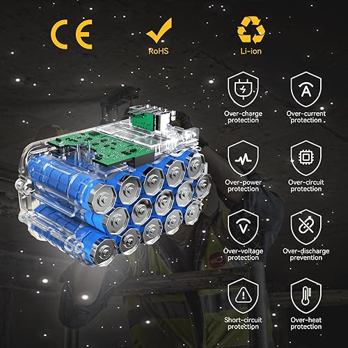 Miniatura 3 de Reemplazo de 9.0Ah para Dewalt 20V60V Max Batería Compatible con Dewalt 60V Batería DCB606 DCB609 DCB612 Compatible con Dewalt 20V60V Batería de