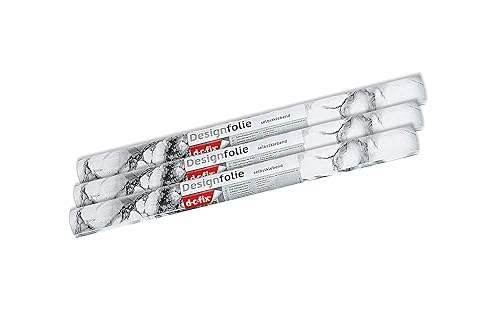 Miniatura 2 de d-c-fix 346-0047-3PK - Película autoadhesiva decorativa, color blanco mármol, rollo de 17 x 78 pulgadas, paquete de 3