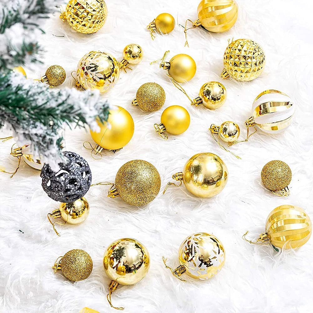 Palline di Natale, Palle di Natale, Palle di Natale Confezione da 100 Palline di Natale Ornamenti Infrangibili Decorazioni for l'albero di Natale Set di Palline da Appendere for la Decorazione della F