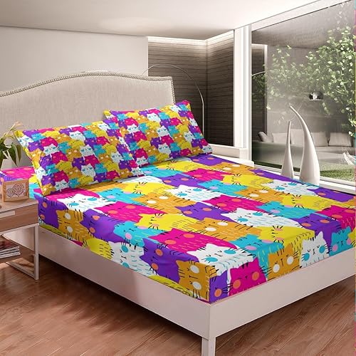 Vista 125 de Erosebridal Juego de sábanas de mariposa azul, tamaño matrimonial, sábanas de hongos y polilla de libélula, sábana encimera de fase lunar, sábana