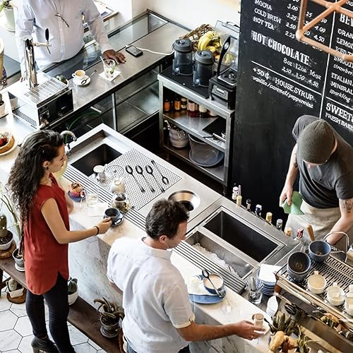 Miniatura 4 de Demitasse - Cucharas de expreso, mini cuchara de café, cucharas pequeñas de acero inoxidable para postres, té, juego de 6 (negro)