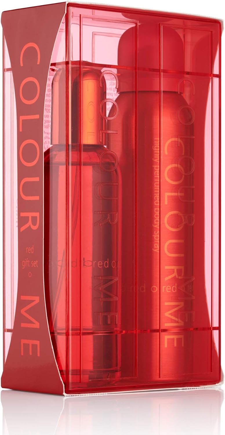 Colour Me Red Parfum voor dames, eau de parfum 100 ml en bodyspray 150 ml, tweedelige parfumgeschenkset voor dames, Luxegeur, parfumset voor dames, langgeurende damesparfums van Milton-Lloyd
