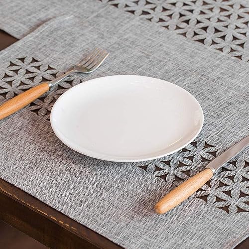 Miniatura 3 de ARTABLE Manteles individuales rectangulares de tela Home Gary, paquete de 4 manteles individuales lavables para pícnics, interiores y exteriores,