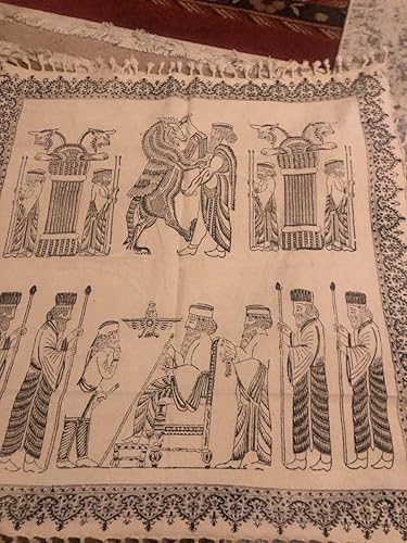 Miniatura 2 de Syrus el gran Farvahar Tapiz hecho a mano de algodón nuevo 30 "x 30"