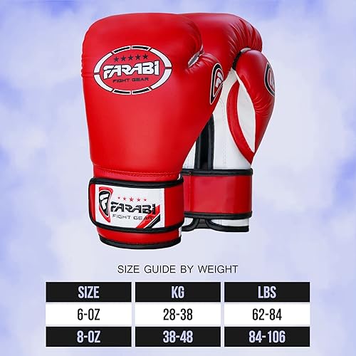 Miniatura 3 de Farabi Sports Guantes de boxeo para niños de 4, 6, 8 onzas, guantes de boxeo para niños, guantes de boxeo juveniles, guantes de boxeo para niños y