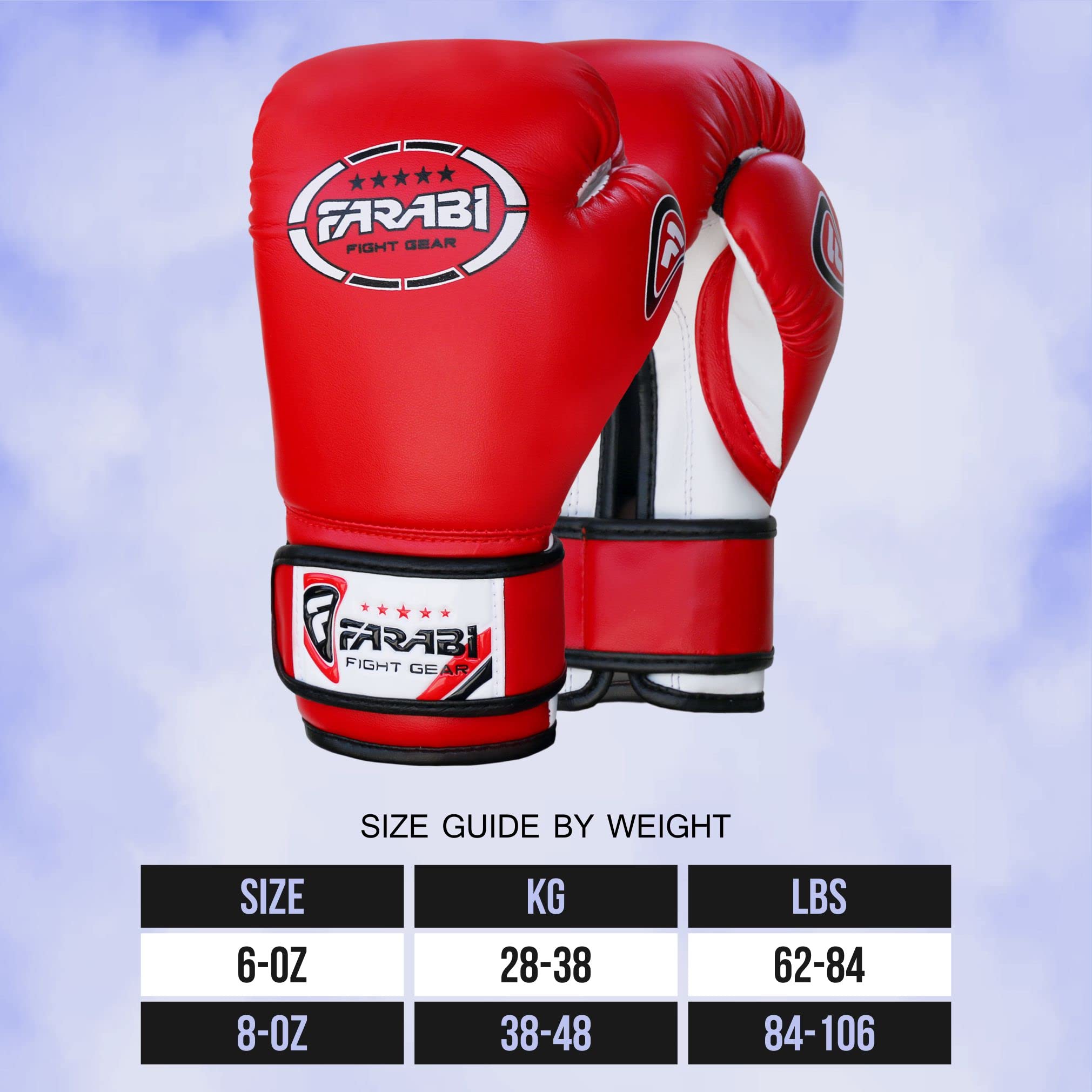 Farabi Sports guanti da boxe per bambini 4 oz 6 oz 8 oz guantoni boxe bambino MMA Muay Thai guantoni kick boxing bambino guantoni da sacco
